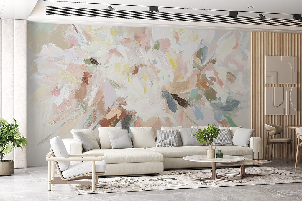 White flowers in paint — interior 3