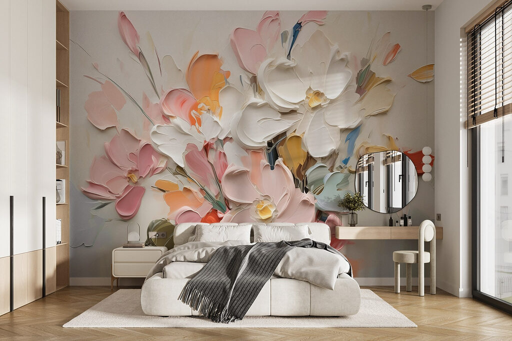 Bouquet in thick brushstrokes — interior 2