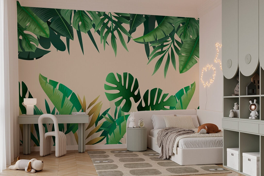 Green leaves around sand — interior 3