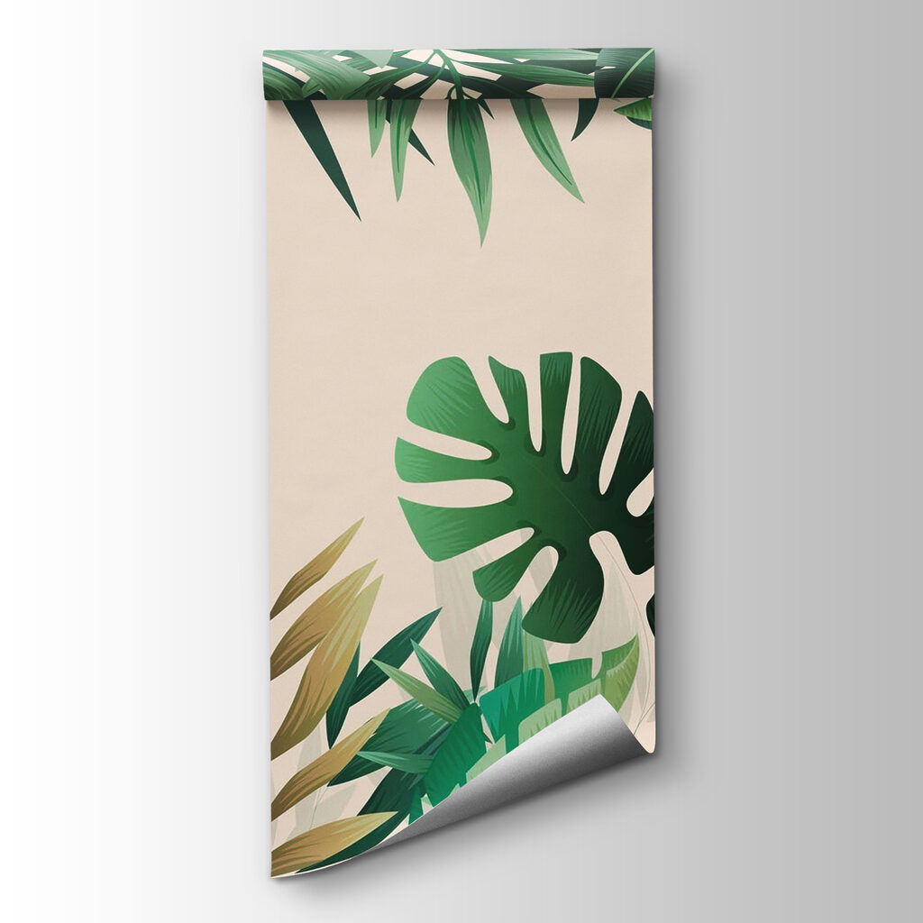Green leaves around sand — product view