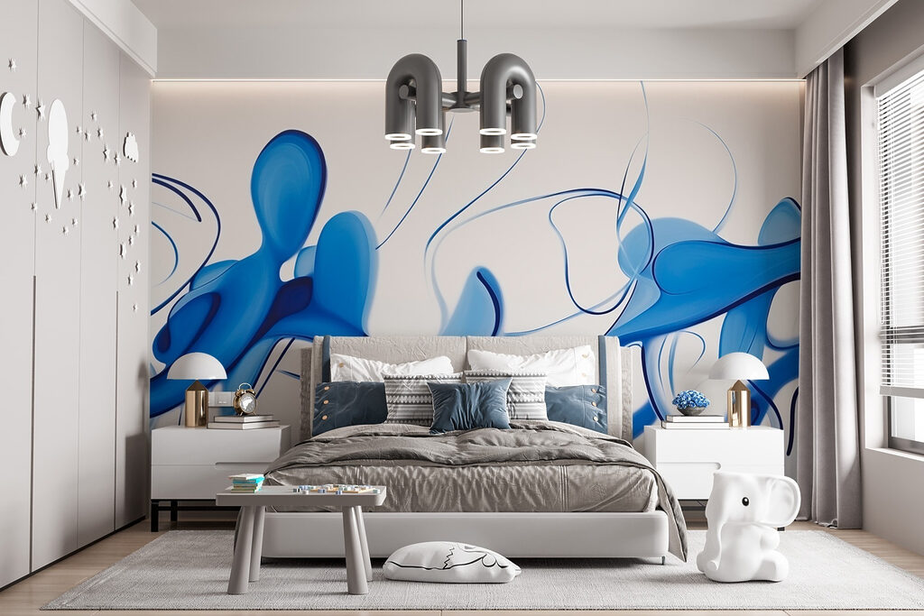 Flowing ink shapes — interior 2