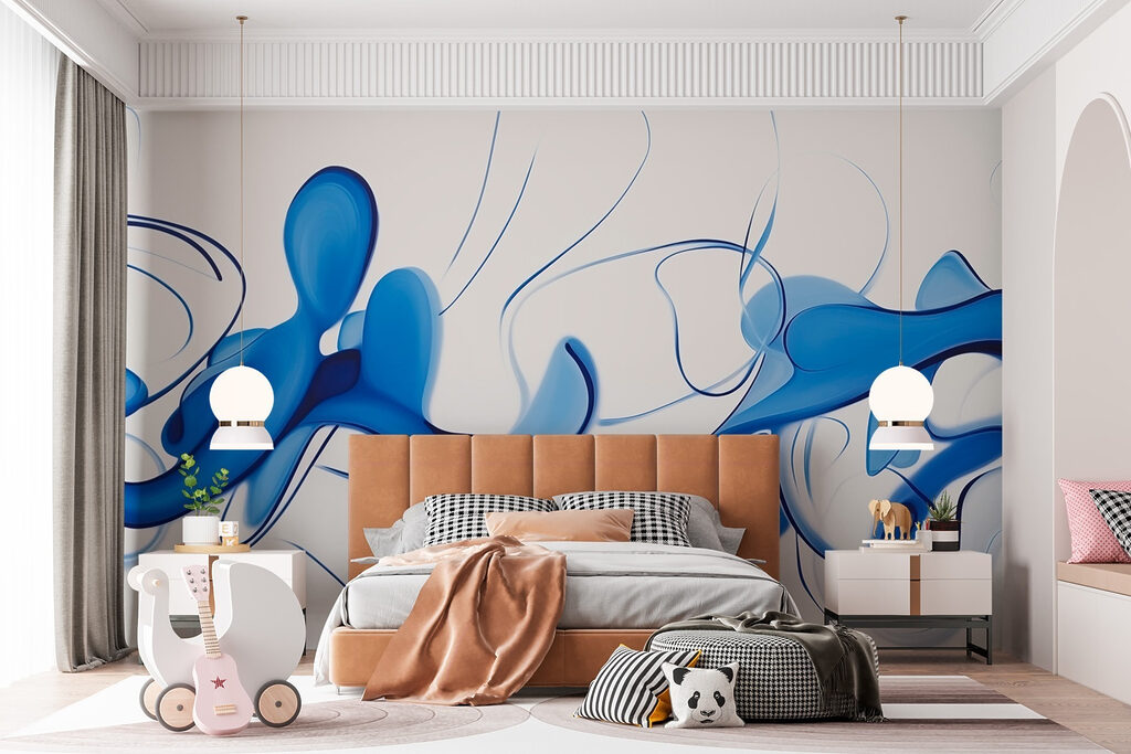 Flowing ink shapes — interior 3