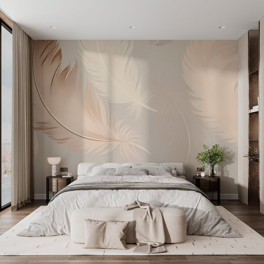Feathers in cream tones — interior 2