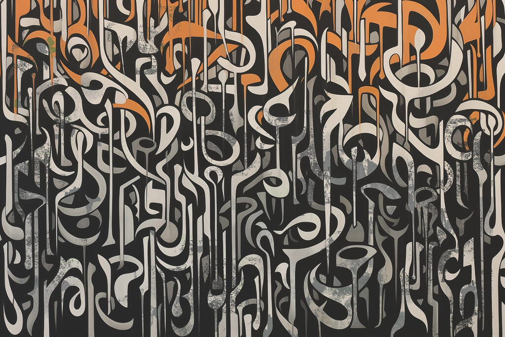 Curved marks in bands — full design