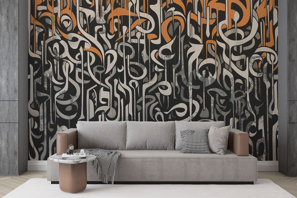 Curved marks in bands — interior 1