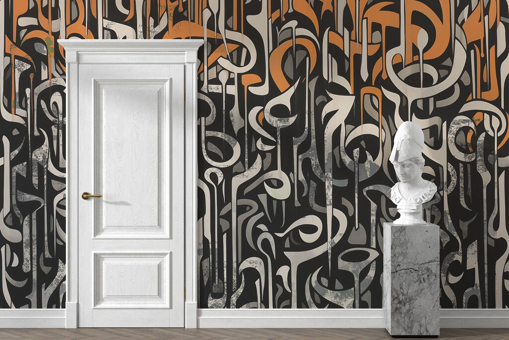 Curved marks in bands — interior 3