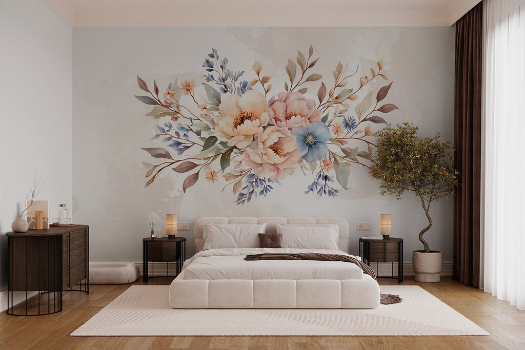 Small bouquet on cream — interior 2