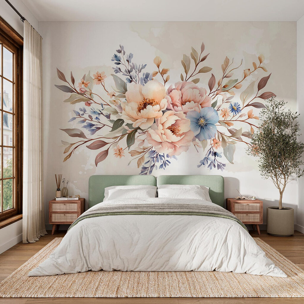 Small bouquet on cream — interior 3