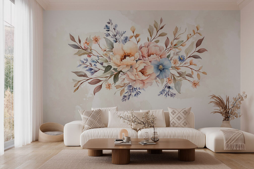Small bouquet on cream — interior 4