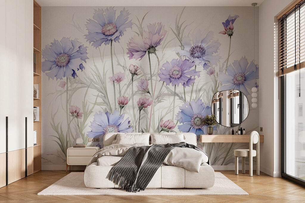 Lilac wildflowers above green — interior 1