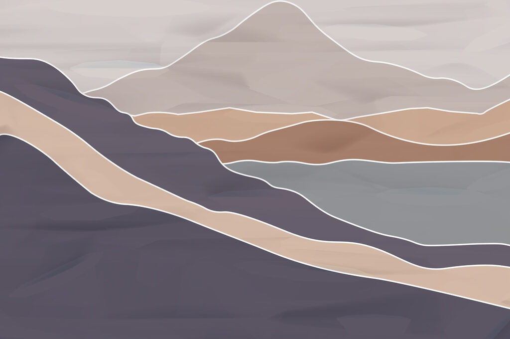Mountain shapes in layers — full design
