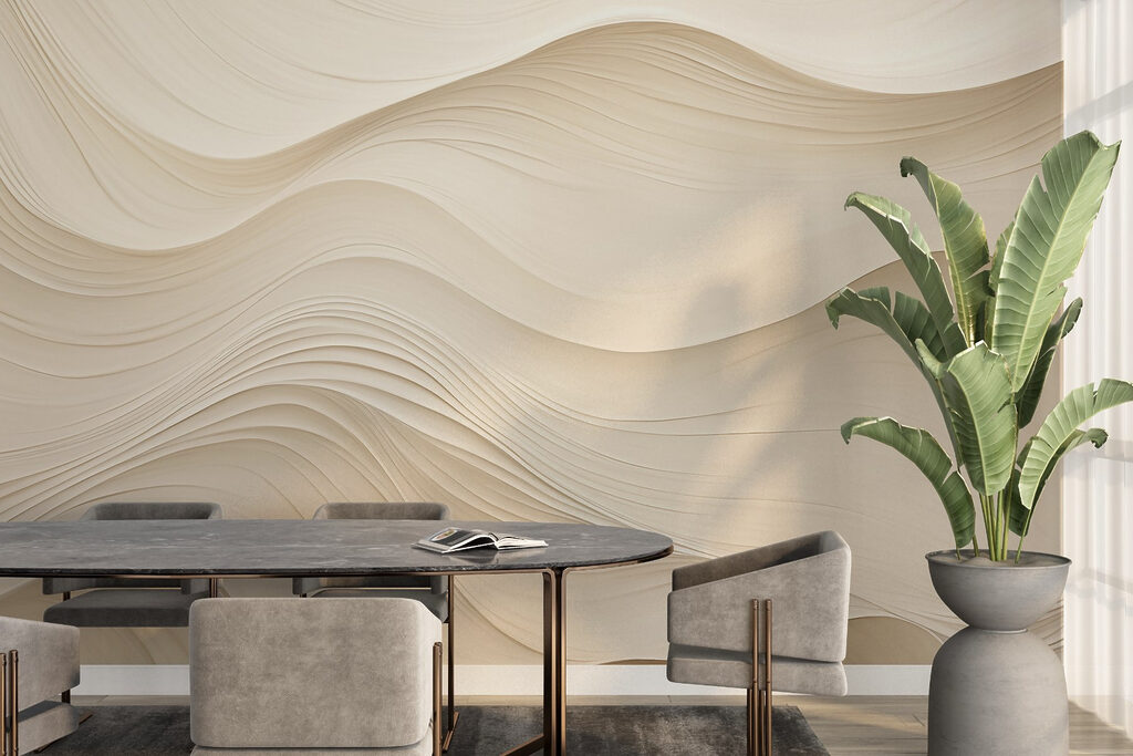 Cream layers form waves — interior 2
