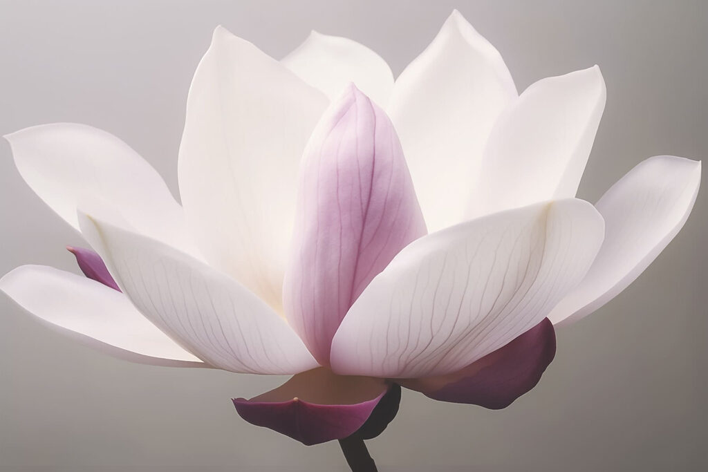 Magnolia with lilac centre — full design