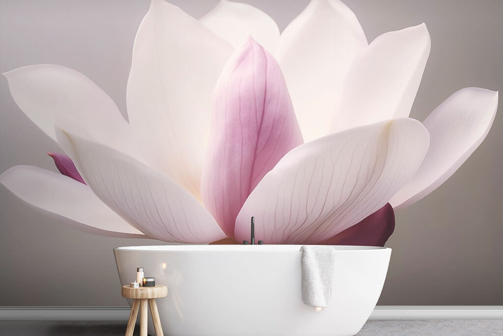 Magnolia with lilac centre — interior 1