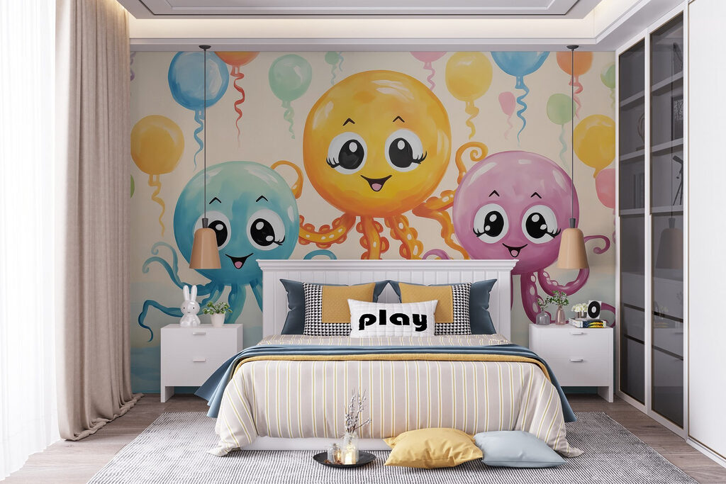 Octopuses at a party — interior 1