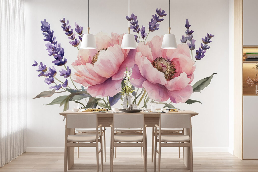 Pink bouquet with lavender — interior 4