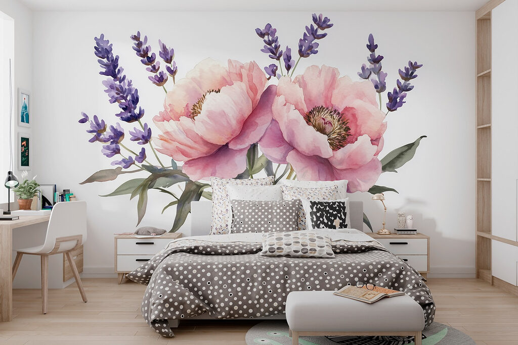 Pink bouquet with lavender — interior 5
