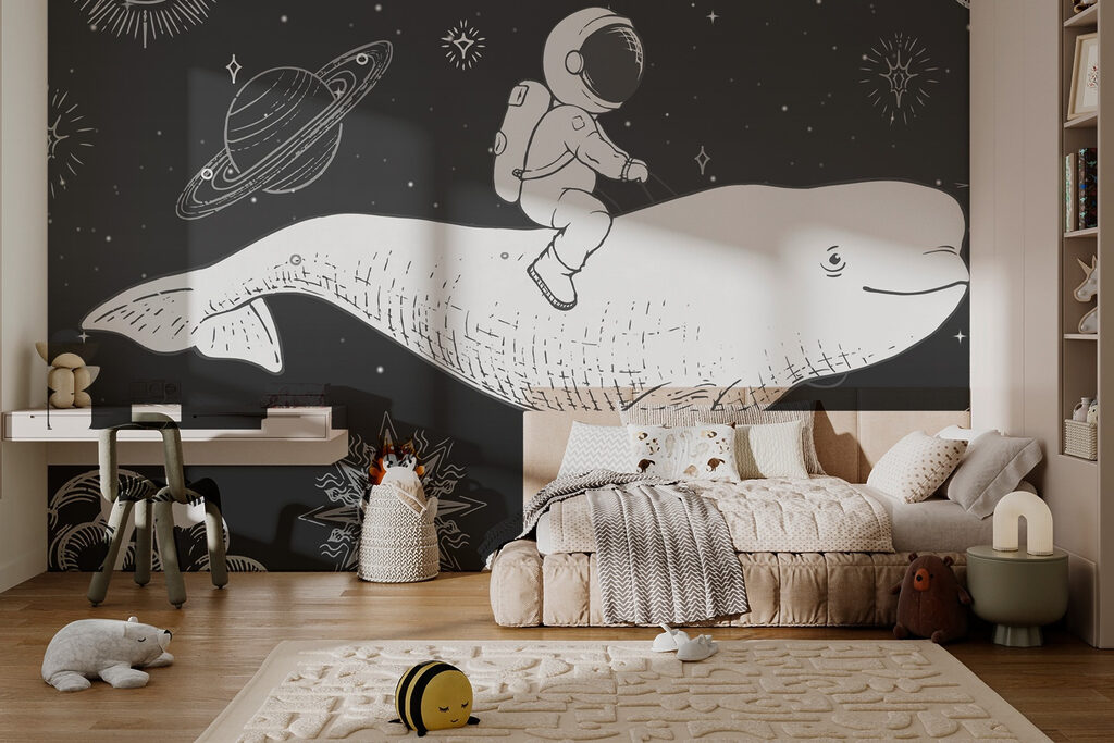 Astronaut and space whale — interior 1