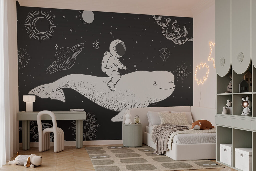 Astronaut and space whale — interior 2