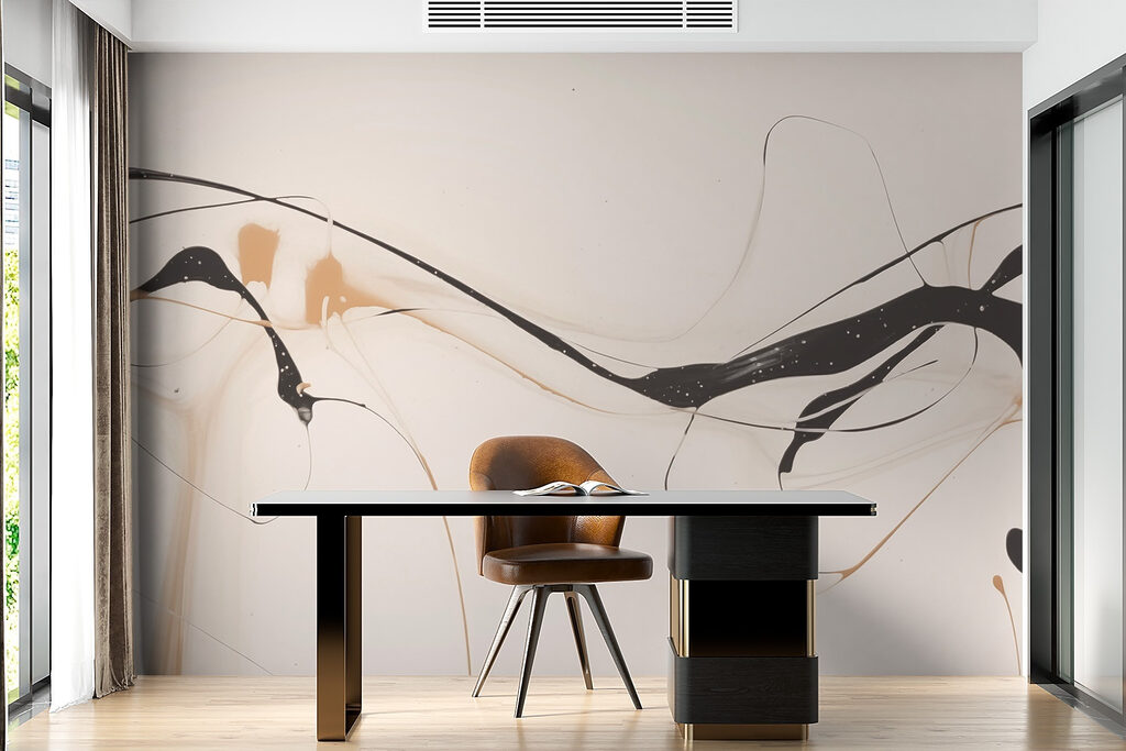 Black lines on beige — interior 3