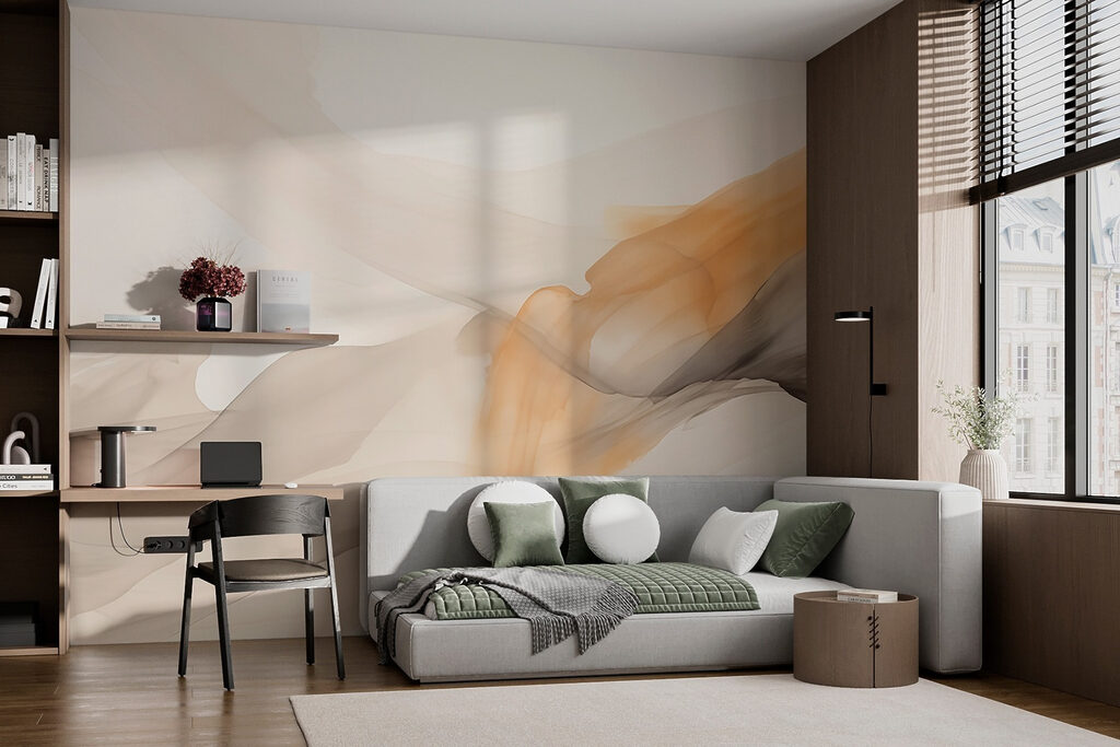 Ochre flows through grey — interior 2