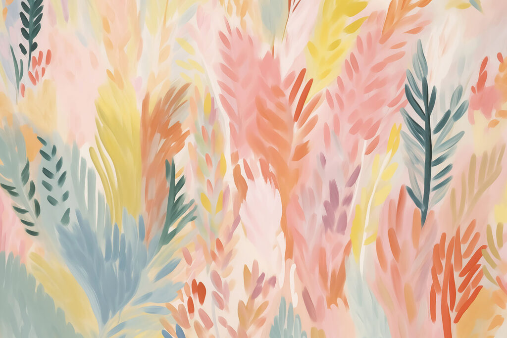 Fine leaves in motion — full design