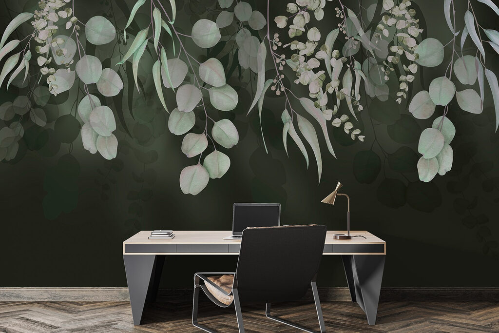 Hanging leaves on dark — interior 5