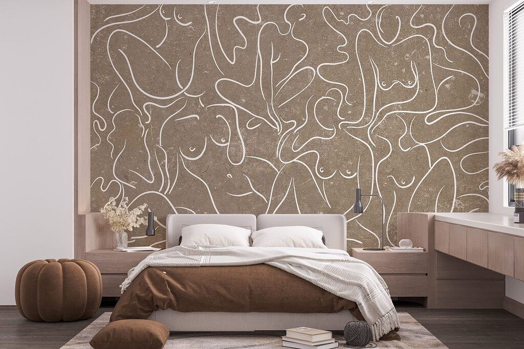 Women in white lines — interior 1