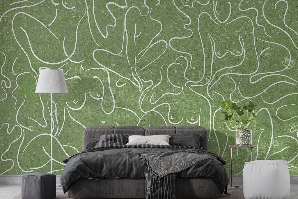 Figures in Flowing Lines in an interior