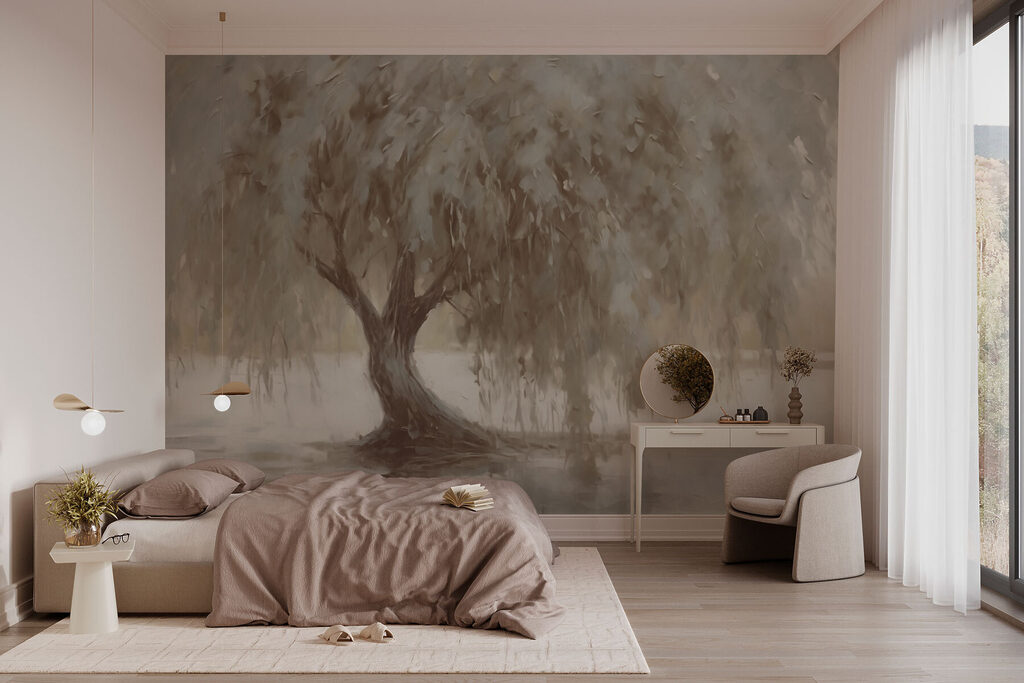 Weeping tree by water — interior 2