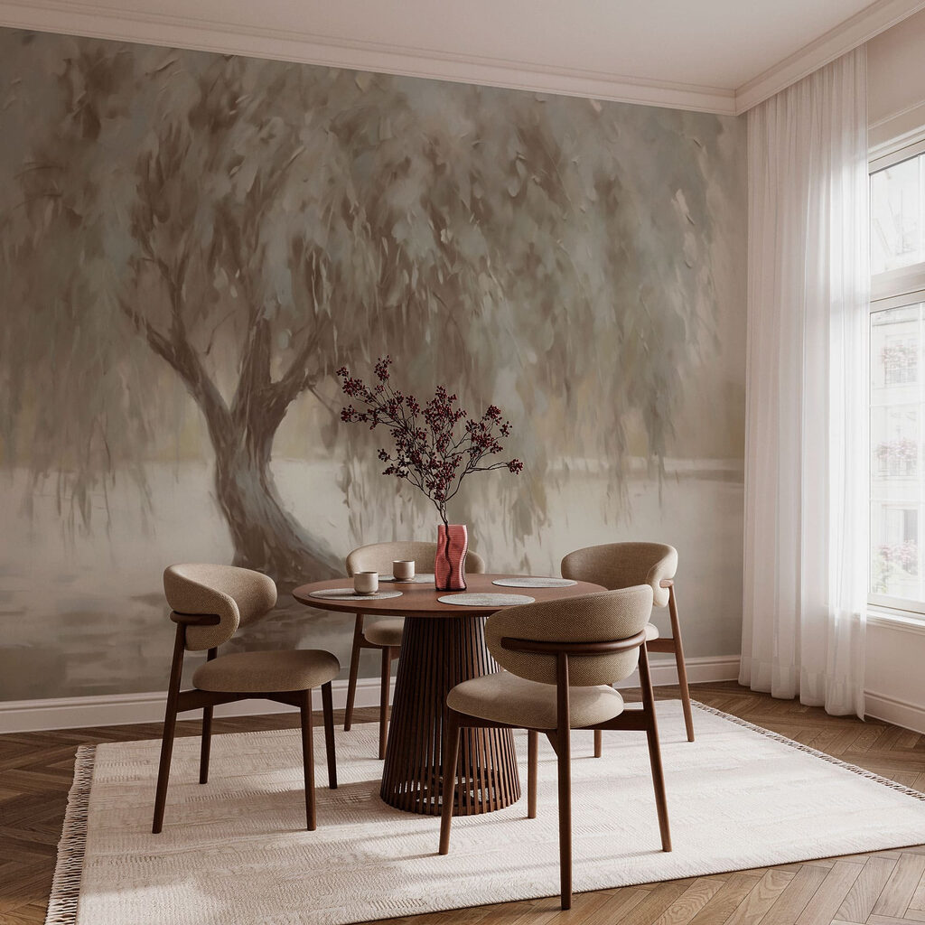 Weeping tree by water — interior 3