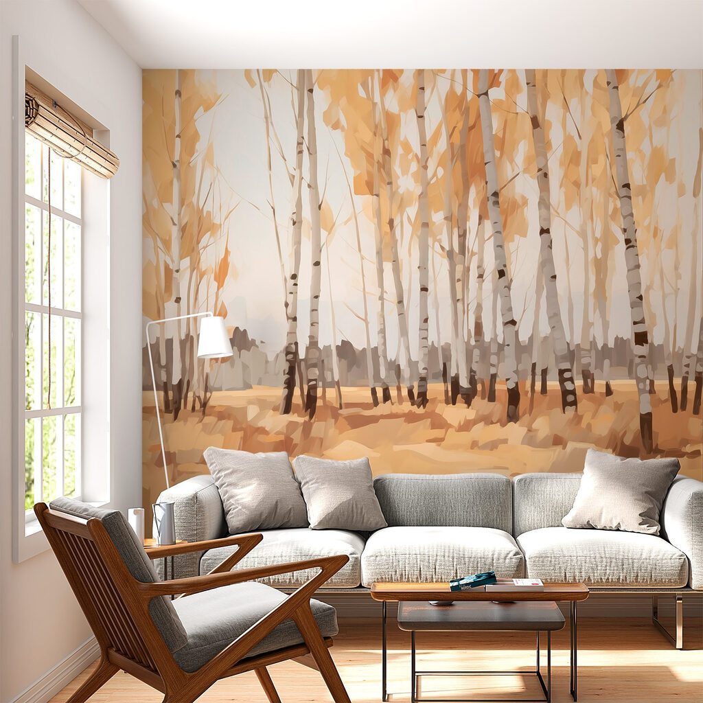 Birches in golden autumn — interior 1