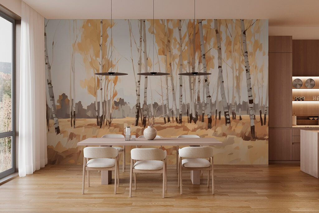 Birches in golden autumn — interior 2