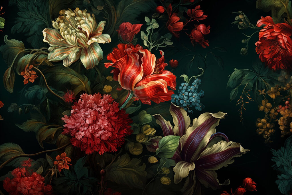 Dark bouquet — full design