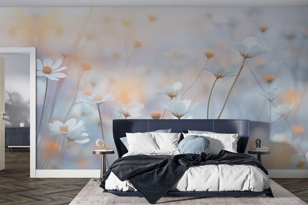 White flowers in pastel — interior 1