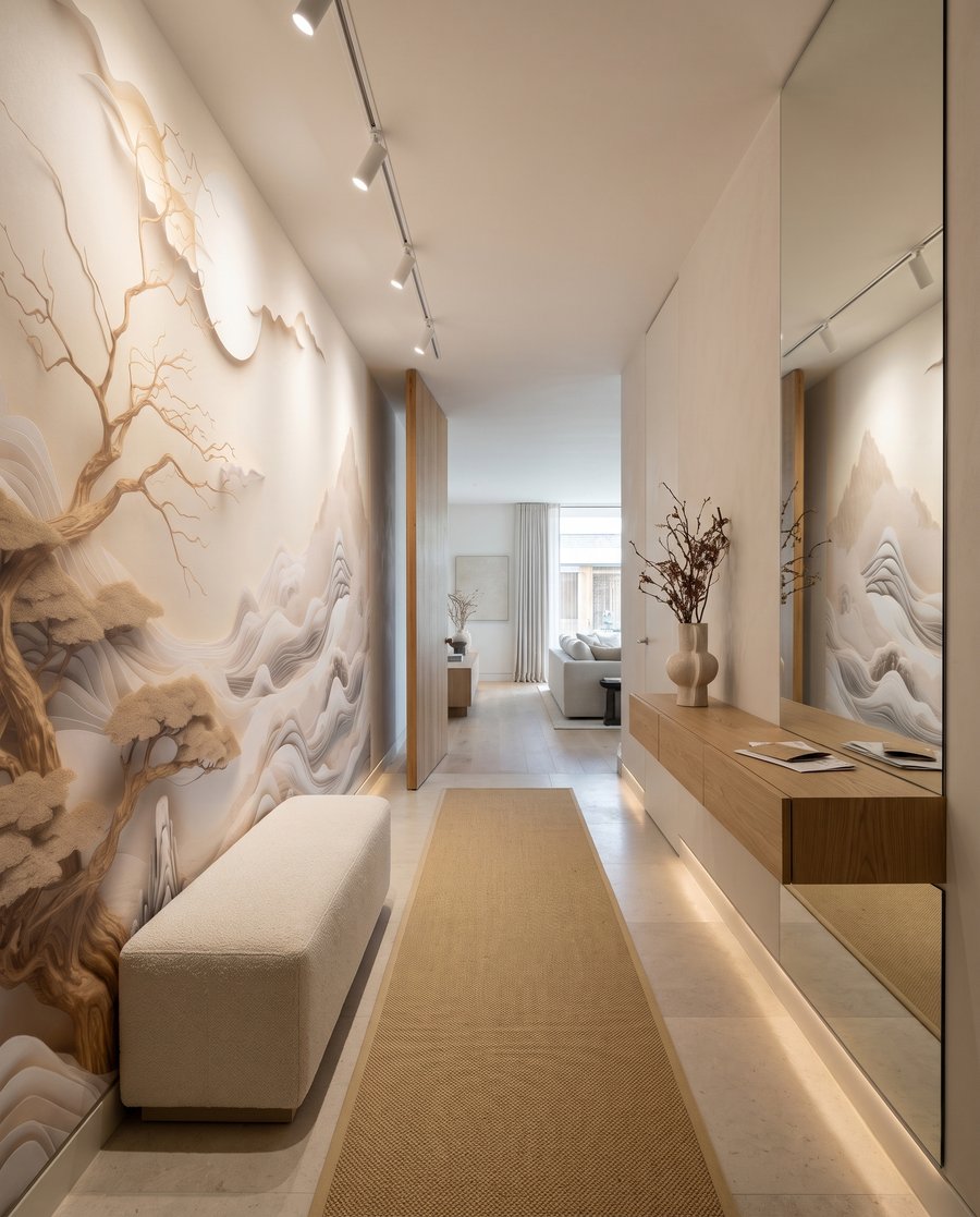 Sculpted Mountain Landscape in an interior