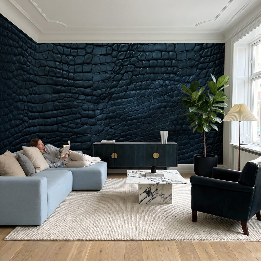 Crocodile Texture in an interior