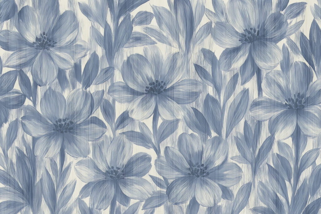 Flowers with long leaves — full design