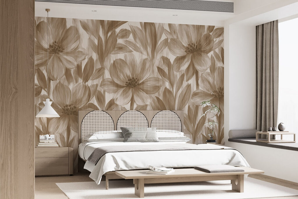 Layered Botanical Relief in an interior