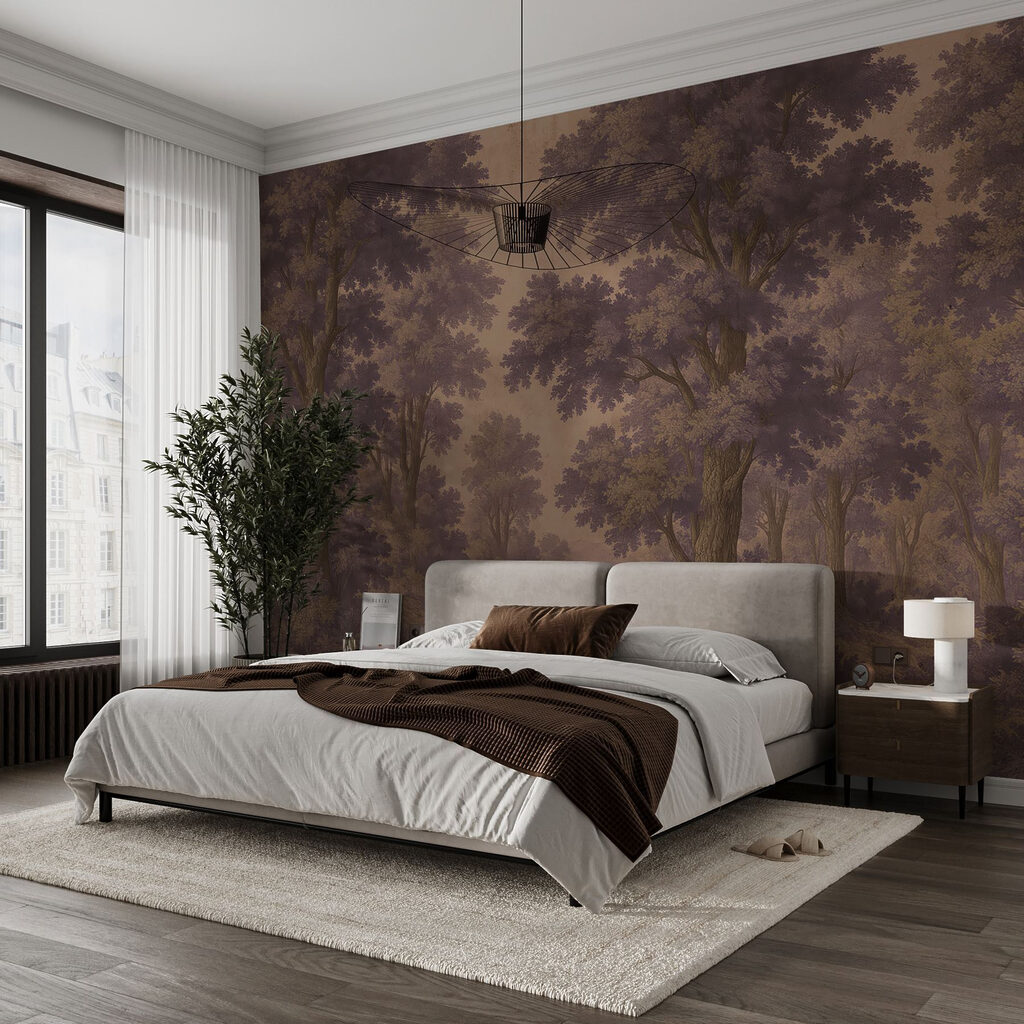 Woodland Path in Ink in an interior