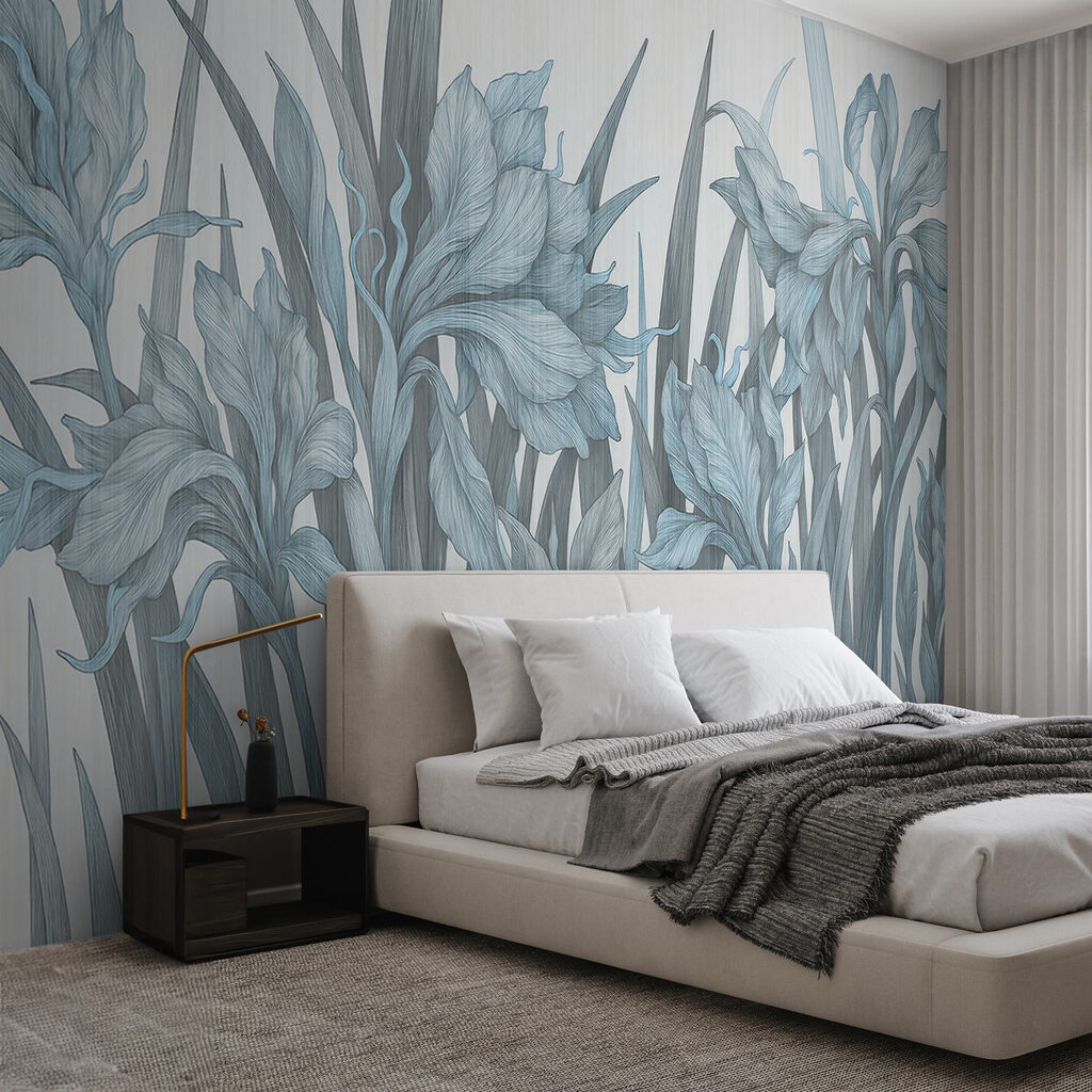 Light blue irises — interior 1