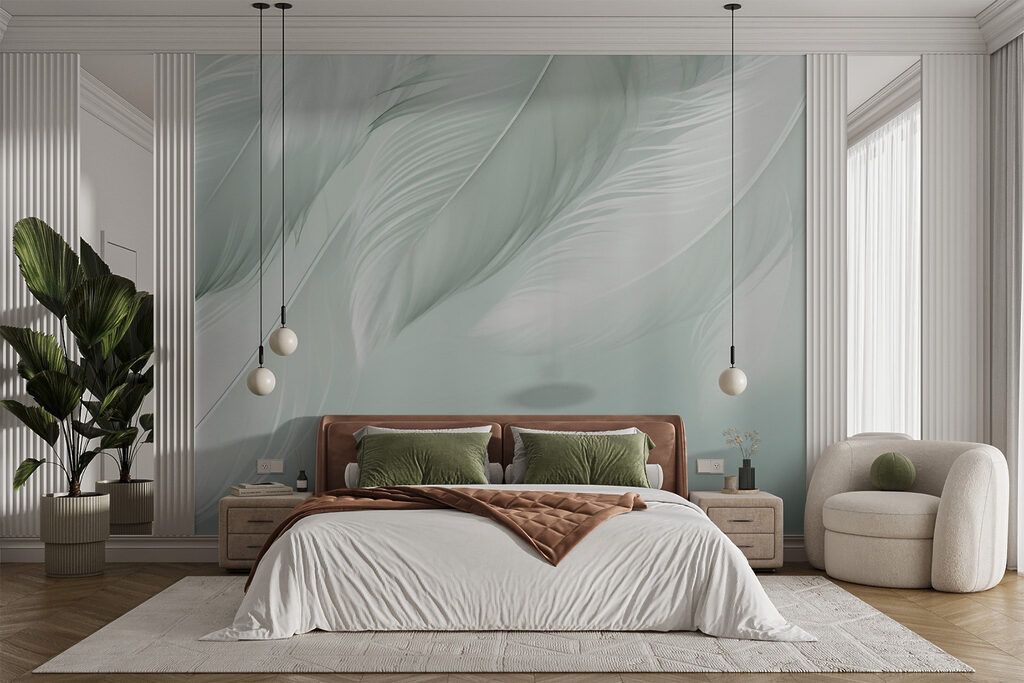 Feathers in soft folds — interior 2