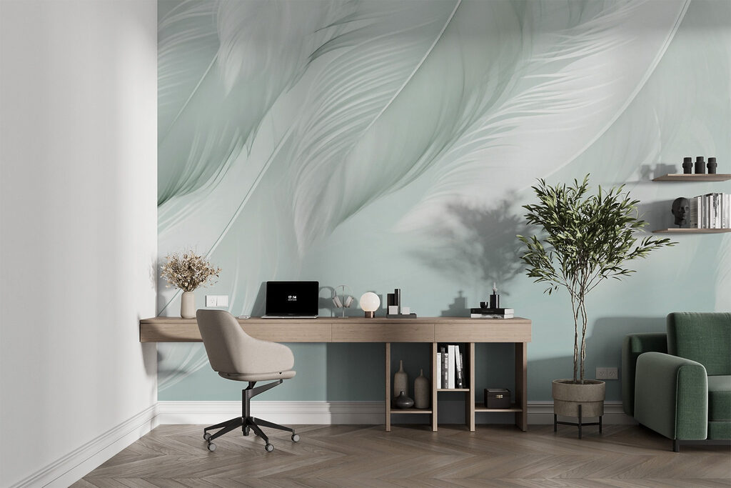 Feathers in soft folds — interior 3