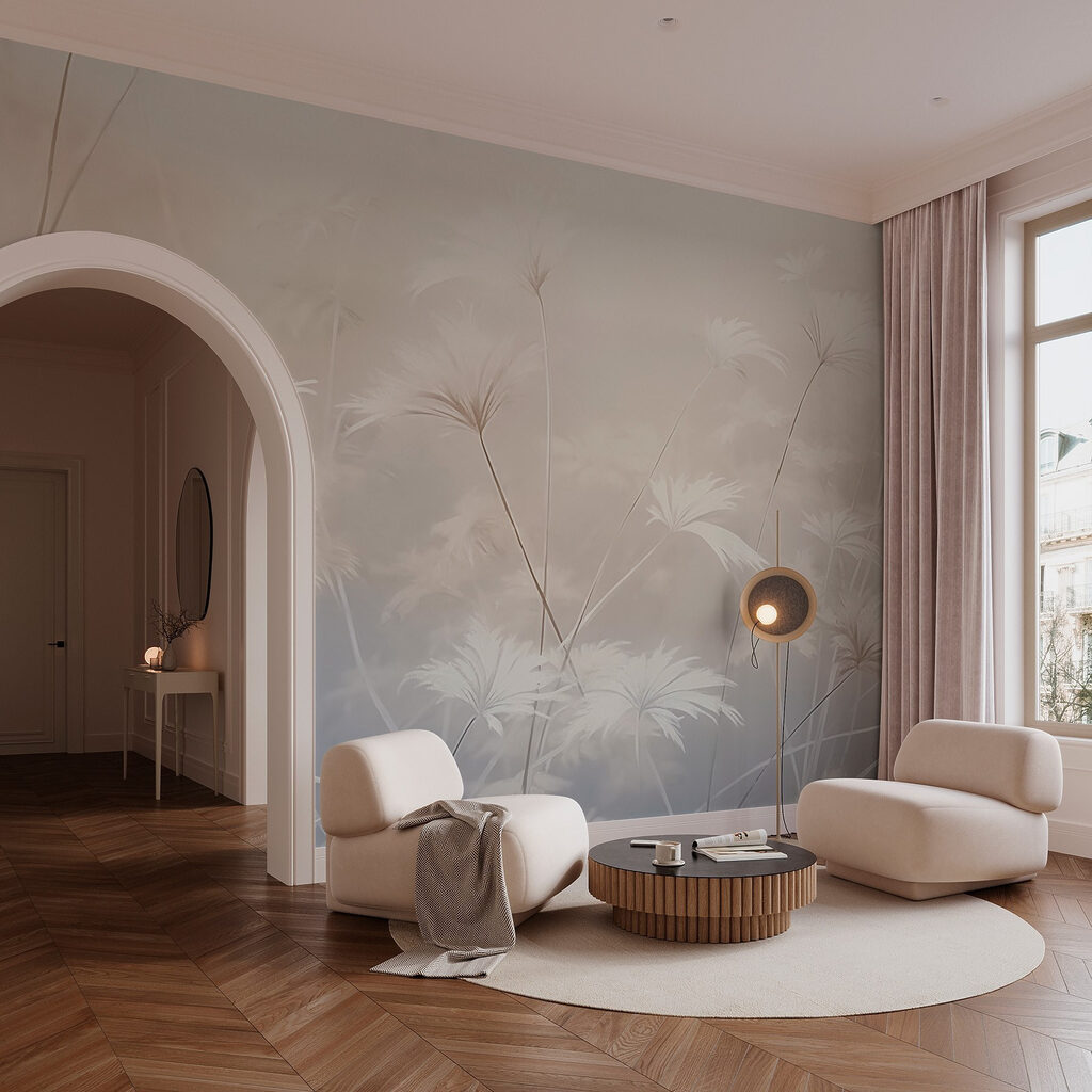 White wildflowers in pastel — interior 1