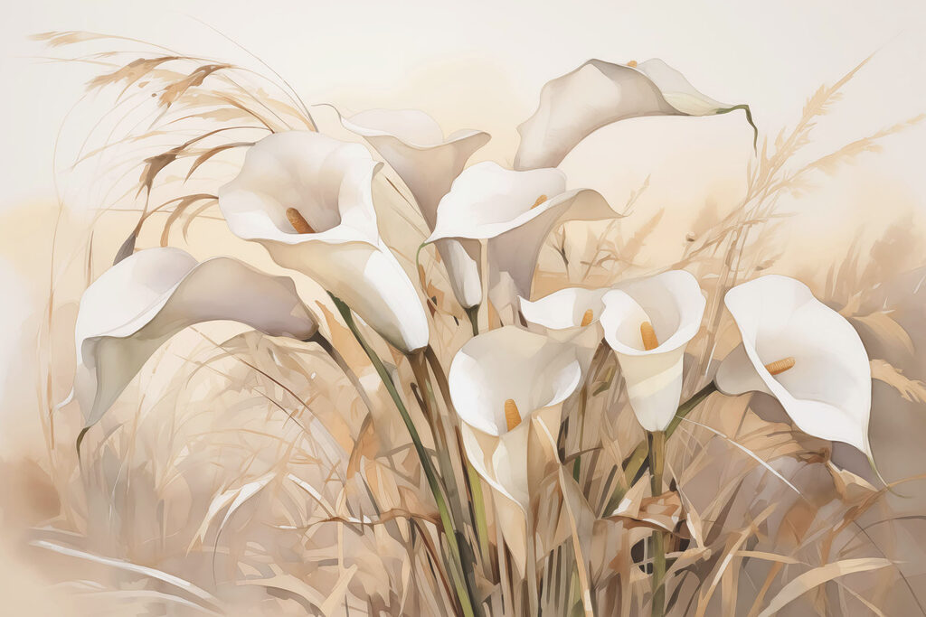 Graceful cup blooms — full design