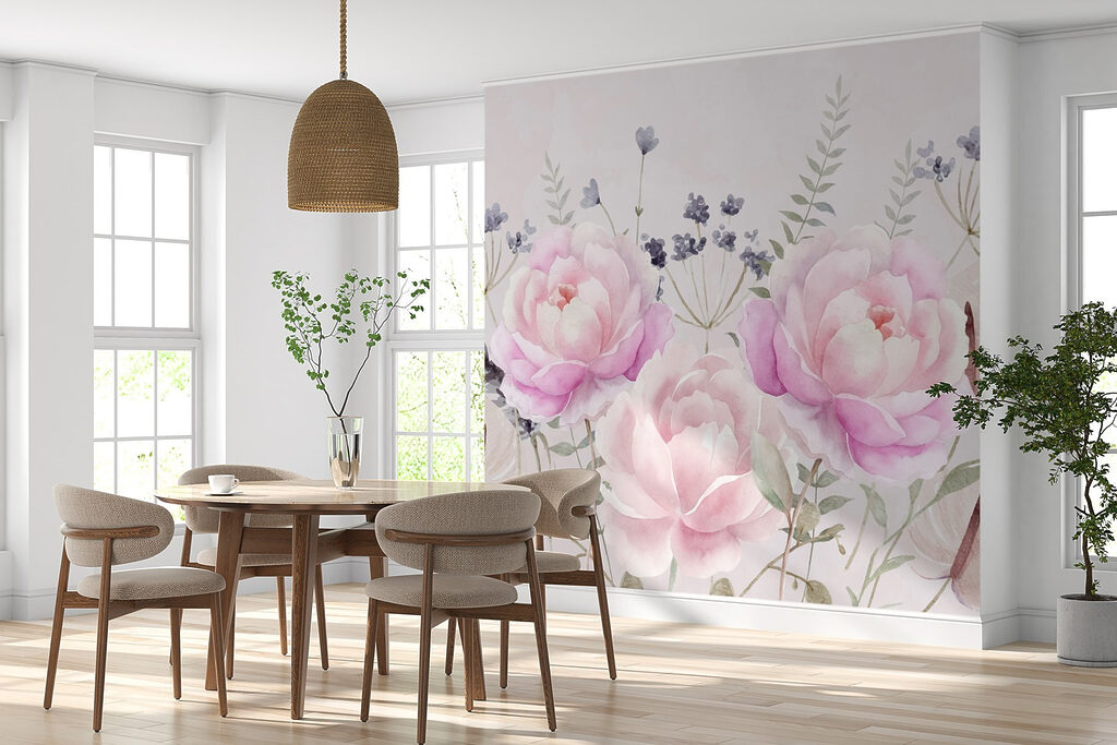Pink peonies among wildflowers — interior 3