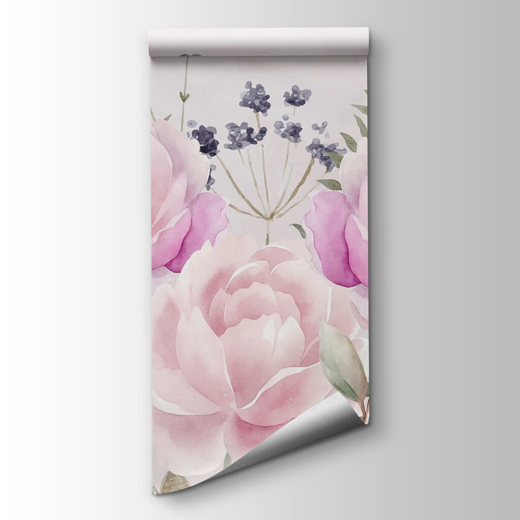 Pink peonies among wildflowers — product view