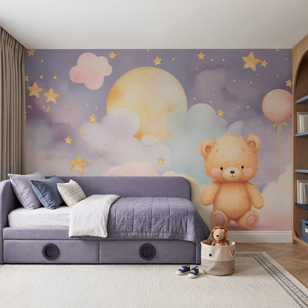 Pastel moon and bear — interior 2