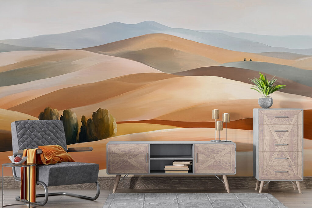 Trees among rolling hills — interior 1