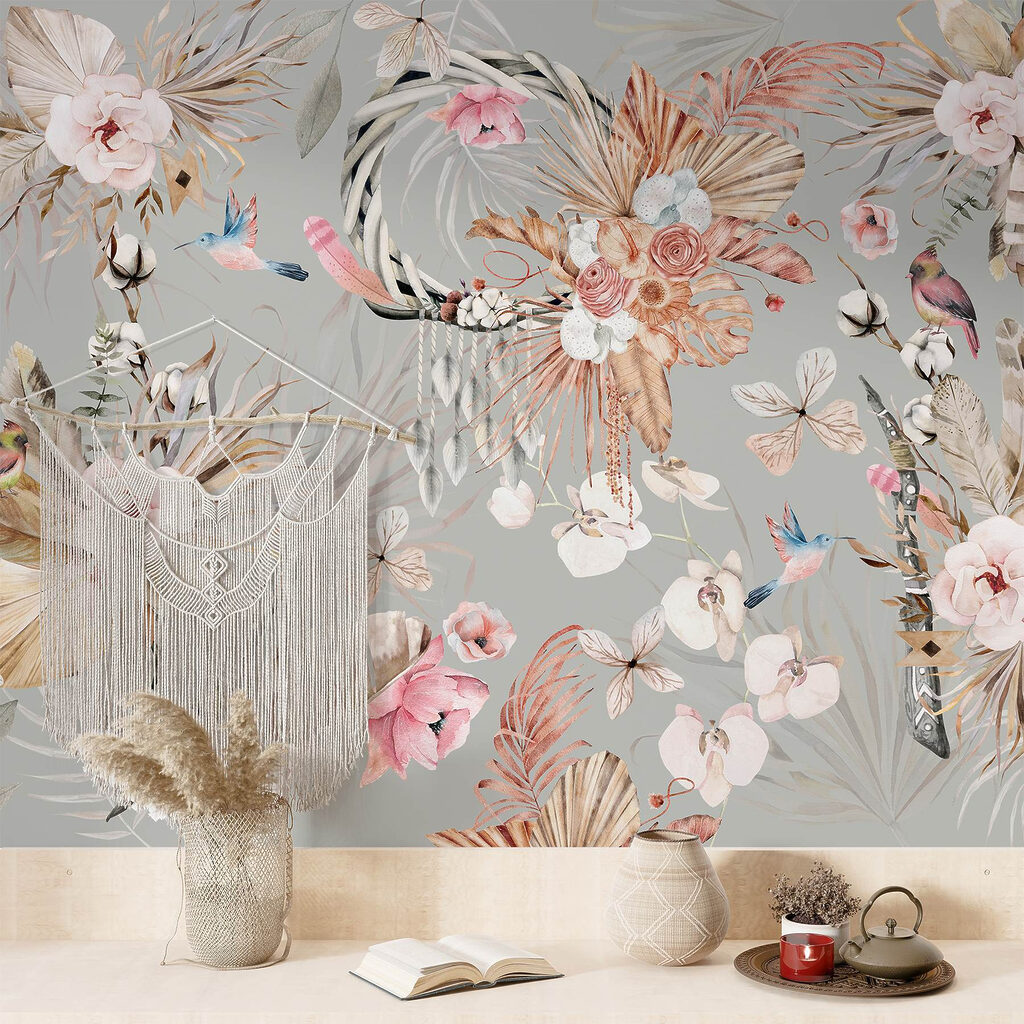 Flowers and graceful birds — interior 2